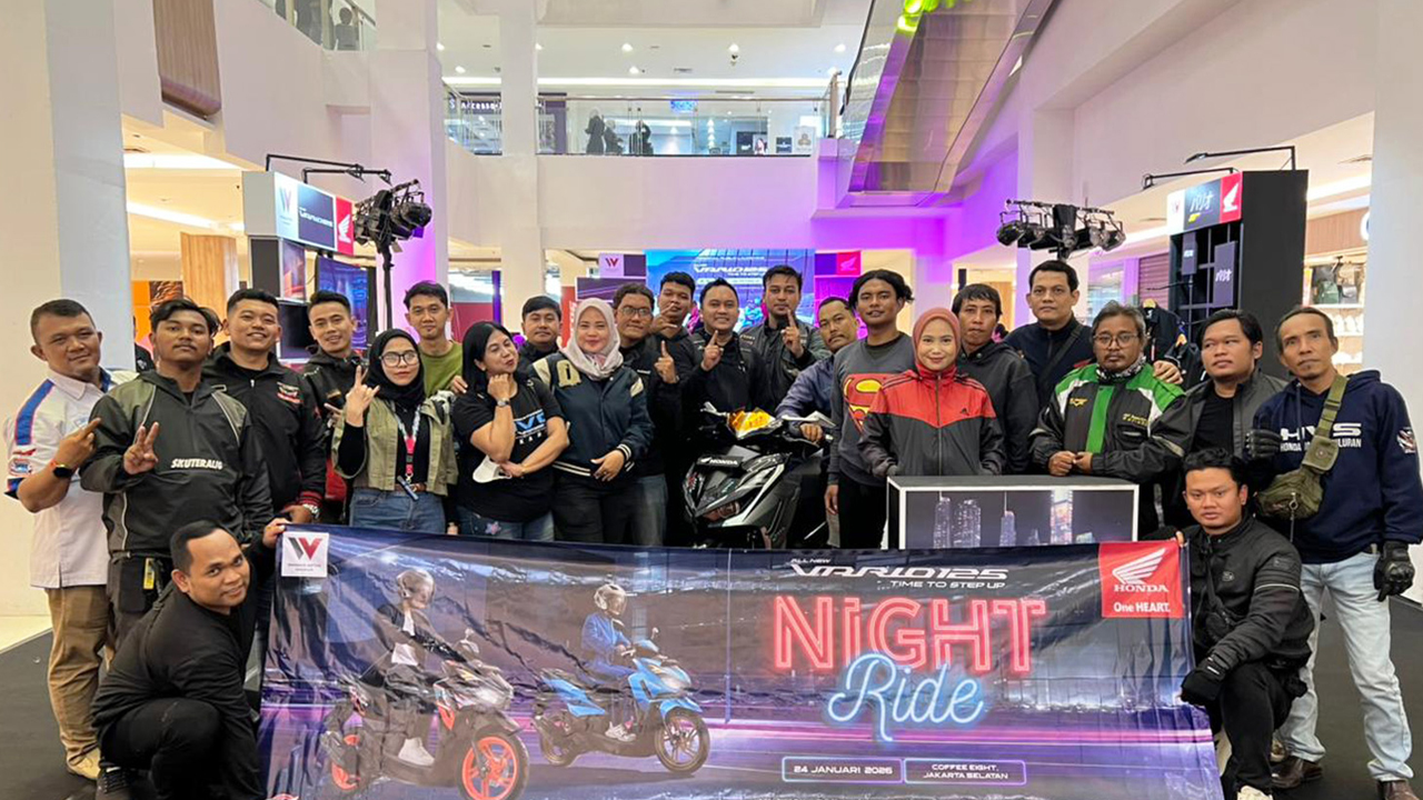 Pengalaman Menyenangkan, Satukan Komunitas Lewat Night Ride Bareng Komunitas Honda Vario 125