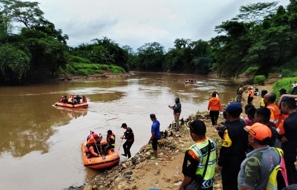 Penelusuran Dua Warga Pencari Biawak Hanyut dan Tenggelam di Sungai Citanduy Kota Banjar Masih Nihil