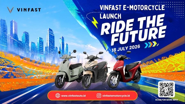 VinFast E-Motorcycle Experience Day Hadir 18 Juli, Tiga Motor Listrik VinFast Siap Dicoba Langsung