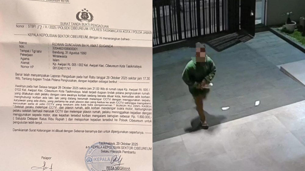 Teror Mantan Karyawan Onlineshop Tasikmalaya, Rusak CCTV dan Ancam Bunuh Pemilik Rumah