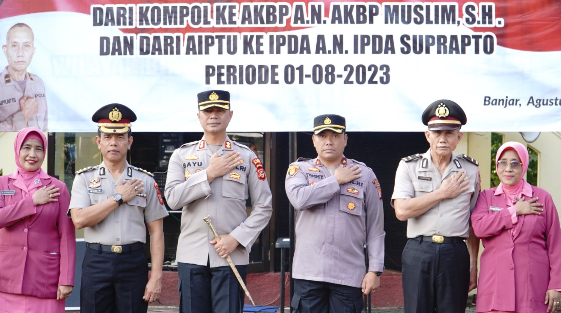 2 Perwira di Polres Banjar Naik Pangkat Pengabdian, Kapolres Banjar: Hasil Dedikasi Tinggi