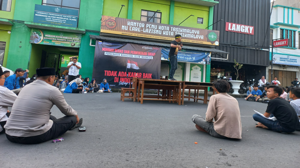 Mimbar Bebas PMII, Kapolres Tasikmalaya Kota Janji Tidak Ada Tindakan Represif