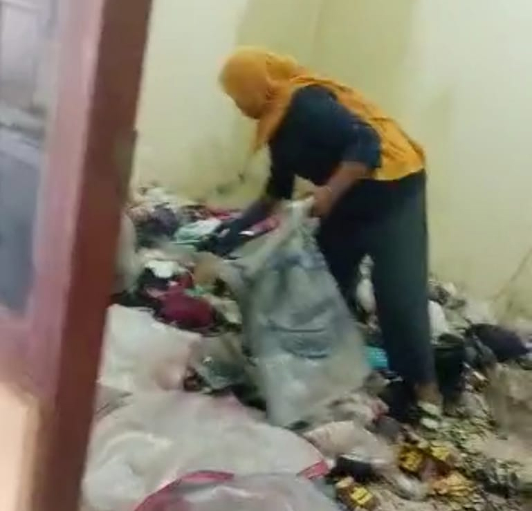 Viral Video Wanita Cantik Simpan Sampah di Kamar Kos Hingga 30 Karung