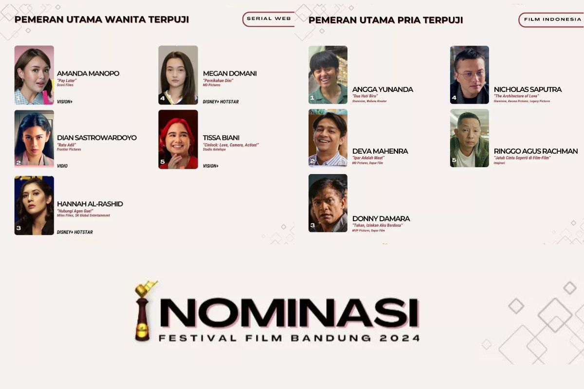 Jajaran Artis Indonesia yang Masuk Nominasi Festival Film Bandung ke-37