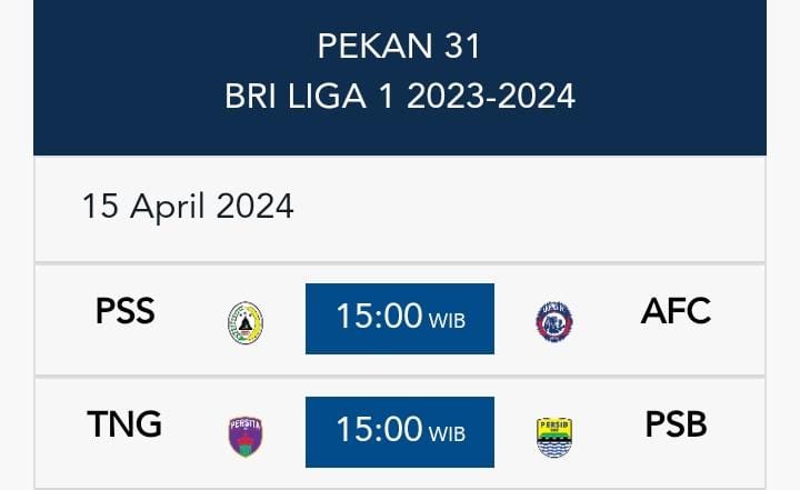 Liga 1 Berlanjut Setelah Lebaran 2024, Ini Jadwal Terbaru Pekan ke-31, Persib Akan Tantang Persita