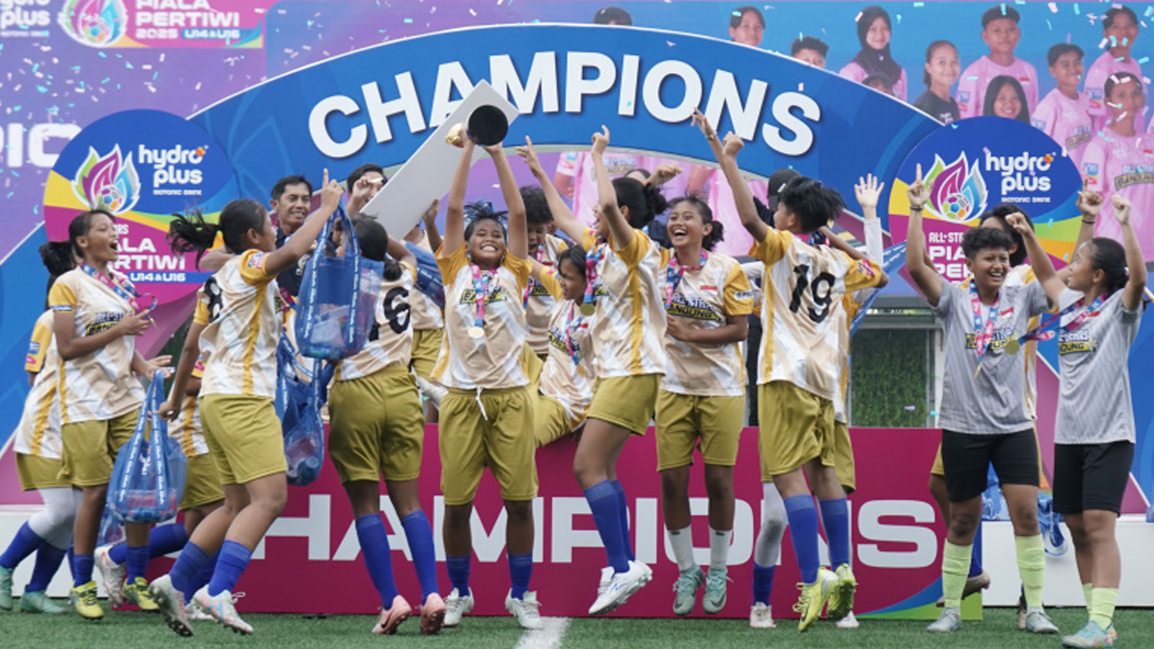 All Stars Bandung Juara HYDROPLUS Piala Pertiwi U16 2025, Erick Thohir Dorong Liga Putri Profesional