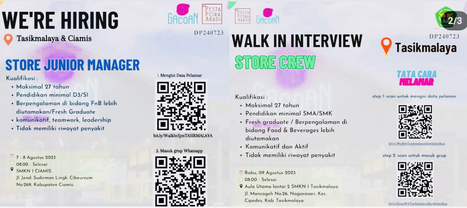 Walk In Interview, Beneran Mi Gacoan Buka di Tasikmalaya dan Ciamis? Simak Lokernya Nih! 