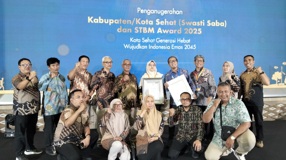 Kota Tasikmalaya Raih Penghargaan Kota Sehat 2025, Masuk Peringkat 4 Nasional Terbaik STBM Pratama