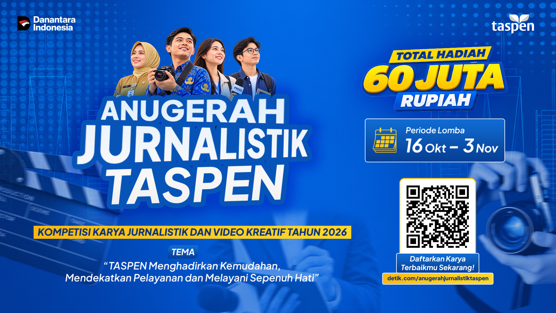 Total Hadiah Rp 60 Juta! TASPEN Buka Anugerah Jurnalistik 2026, Ini Cara Ikutnya