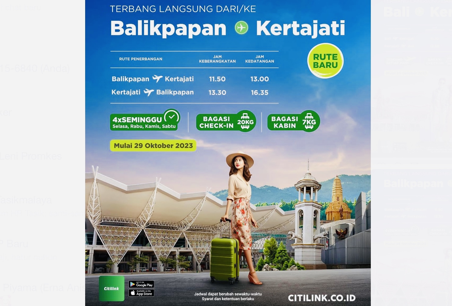 Bukan Cuma Penerbangan Tasik-Jakarta, Citilink Juga Buka Rute ke Bali dan Balikpapan Mulai Bulan Depan