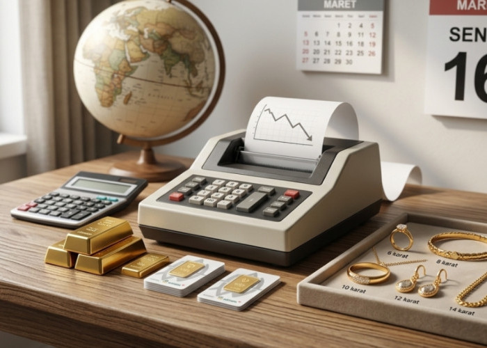 Harga Emas 16 Maret 2026 Turun Tipis, Simak Daftar Lengkap Harga Antam dan Perhiasan dari 6 hingga 24 Karat