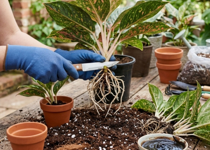 Satu Tanaman Hias Aglonema Big Roy Bisa Jadi Banyak, Ini Cara Mudah Memisahkan Anakannya