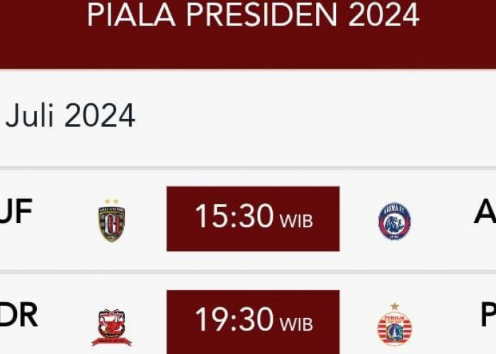 Grup B Piala Presiden 2024: Bali United vs Arema FC, dan Madura United vs Persija Kick Off Hari Ini