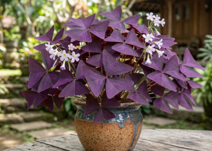 Daun Ungu Mirip Kupu-Kupu! Ini Cara Merawat Tanaman Oxalis Triangularis Agar Tetap Cantik dan Subur