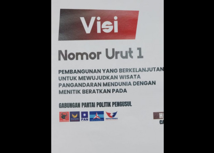 Tim 9 PDI Perjuangan Protes! Kesalahan Penulisan Visi Misi di Pamflet Pilkada Pangandaran Disorot