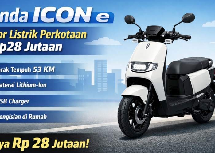 Honda ICON e Motor Listrik Perkotaan Rp28 Jutaan, Desain Ringkas Tapi Fiturnya Bikin Kaget