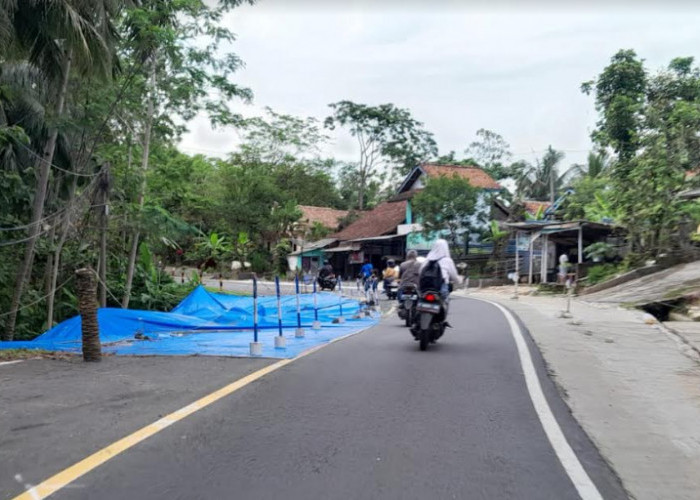 Hati-Hati! Jalan Banjar-Pangandaran Amblas, Kapolres Khawatir Ganggu Lalu Lintas Liburan Tahun Baru