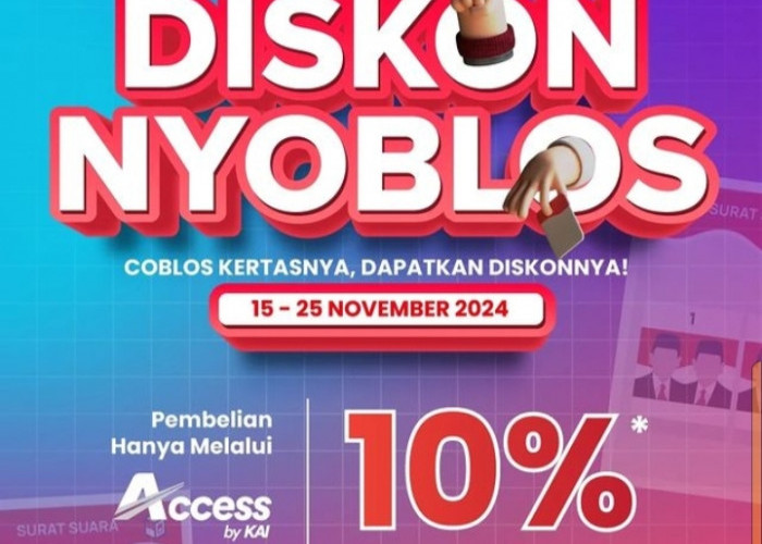 Promo Diskon Nyoblos! Diskon 10% Tiket Kereta Api Menyambut Pilkada Serentak 2024