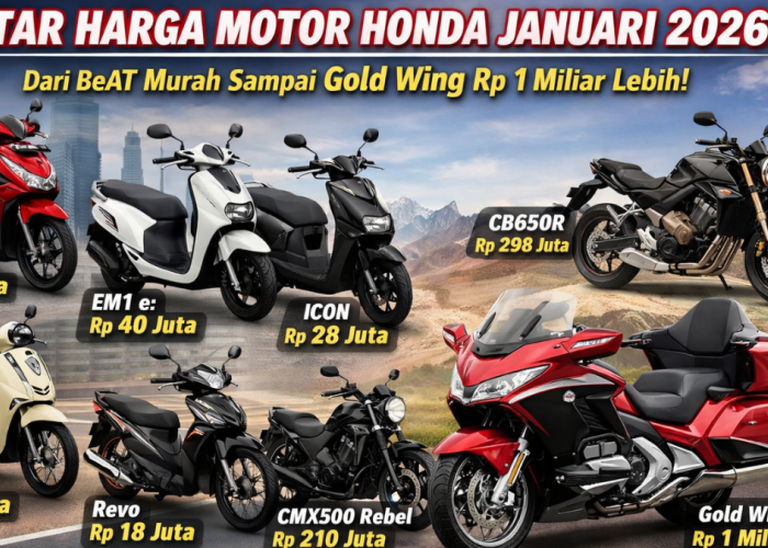 Terlengkap! Daftar Harga Motor Baru Honda Januari 2026, Dari BeAT Murah Sampai Gold Wing Rp1 Miliar Lebih
