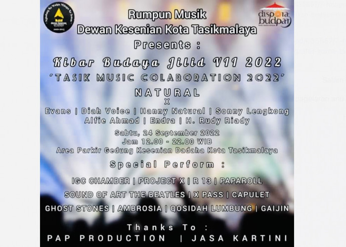 Tasik Music Colaboration 2022, Meriahkan Kibar Budaya Jilid VII