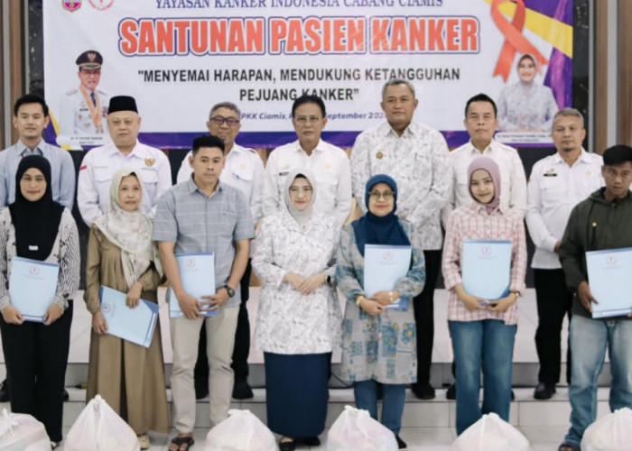 YKI Ciamis Salurkan Santunan untuk 78 Pejuang Kanker dan Keluarga