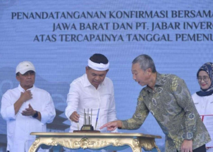 KDM Resmikan Groundbreaking PSEL Legok Nangka, Sampah Bandung Raya Bakal Diubah Jadi Listrik