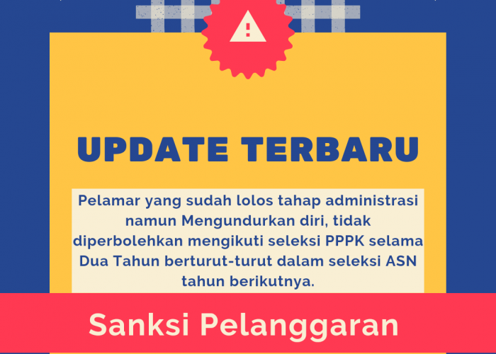 Hati-hati! Sanksi Pelanggaran bagi Pelamar PPPK yang Mengundurkan Diri Setelah Lulus Seleksi Administrasi