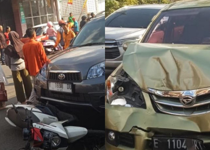 Tabrakan Beruntun di Kota Tasikmalaya, Avanza Hilang Kendali Seruduk Toyota Rush dan Motor Matic yang Parkir