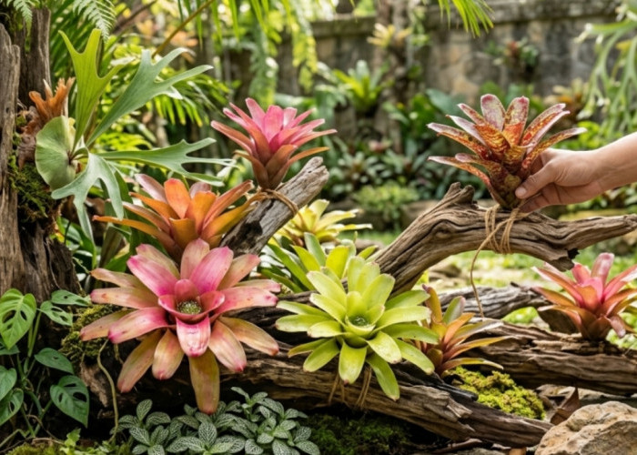 Cara Membuat Bromelia Nempel di Kayu Agar Estetik! Ternyata Mudah dan Anti Ribet