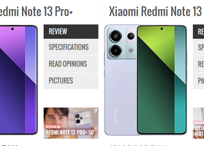 Perbandingan Xiaomi Redmi Note 13 Pro+ vs Xiaomi Redmi Note 13 Pro