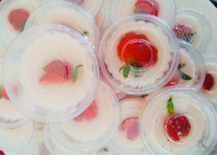 Resep Takjil Buat Bulan Ramadan, Puding Susu Strawberry Simpel dan Mudah