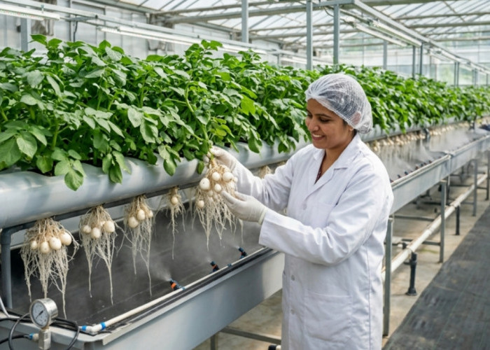 Cara Menghasilkan Benih Kentang Super Tanpa Tanah yang Bikin Petani Lebih Untung