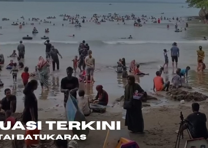 Situasi Terkini! Liburan Tahun Baru 2025, Pantai Batukaras Dipenuhi Lautan Manusia!