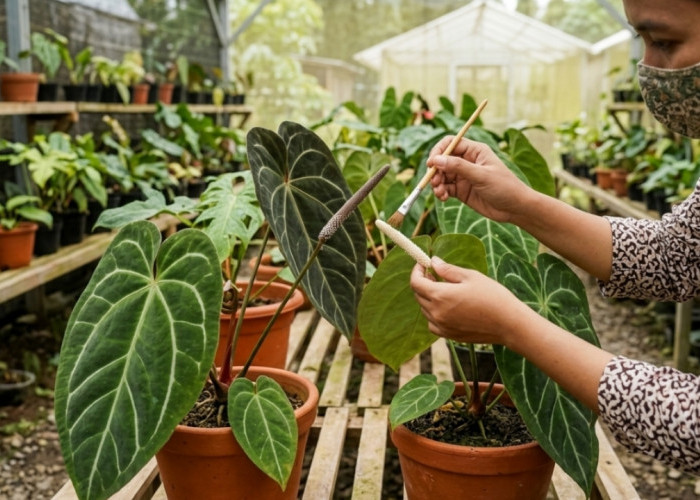 Panduan Lengkap Menyilangkan Anthurium Kuping Gajah agar Muncul Varietas Baru yang Unik dan Bernilai Tinggi