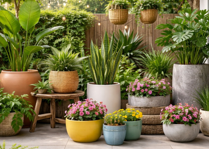 Inspirasi Pot Tanaman Hias agar Taman Rumah Tampil Lebih Estetik dan Modern