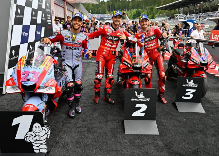 3 Pembalap Ducati Tempati Barisan Depan, Hasil Kualifikasi MotoGP Red Bull Ring