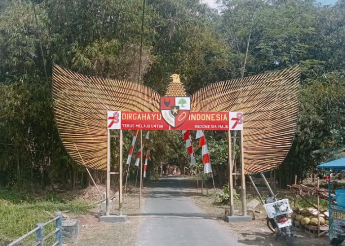 Kemeriahan Masyarakat Menyambut Hari Kemerdekaan Terasa di Tasikmalaya, Ada Gapura Garuda Pancasila