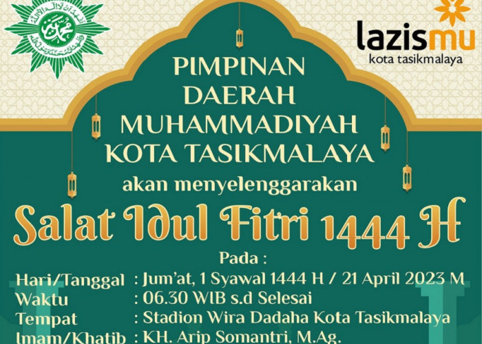 DAFTAR LENGKAP Jadwal Salat Ied Muhammadiyah Kota Tasikmalaya