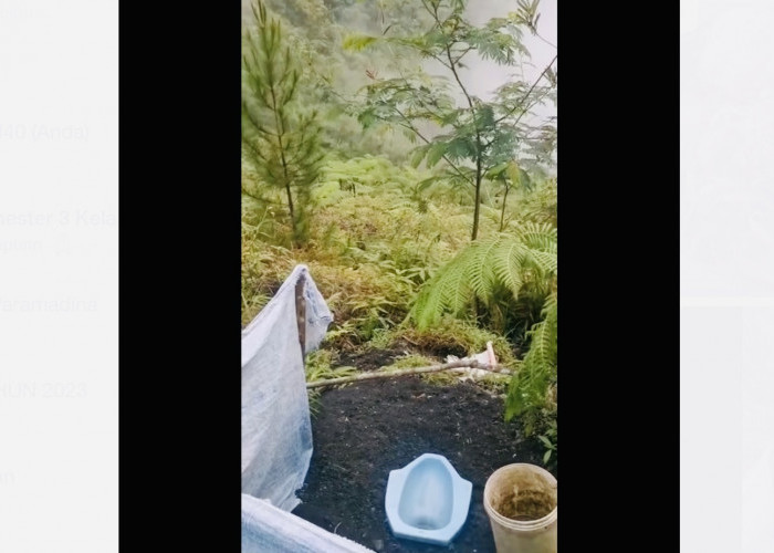 Viral Video Toilet Terbuka di Atas Gunung Galunggung, Disebut Toilet dengan View Terindah di Dunia