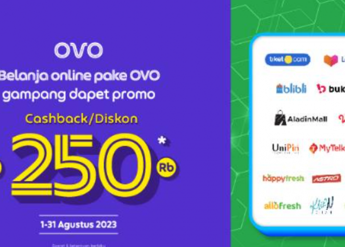 Spesial HUT ke-78 RI, Ada Promo Cashback dan Diskon Hingga Rp250 Ribu dari OVO, Caranya Cukup Belanja Online