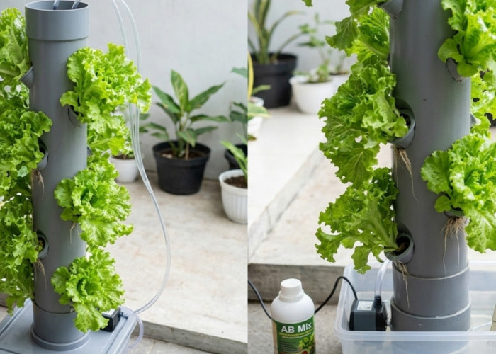 Cuma Butuh Setengah Meter! Begini Cara Praktis Bangun Tower Hidroponik Sederhana di Rumah