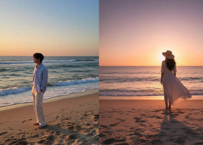 Estetik Parah! Edit Foto di Pantai Jadi Realistis Cuma Modal Prompt AI