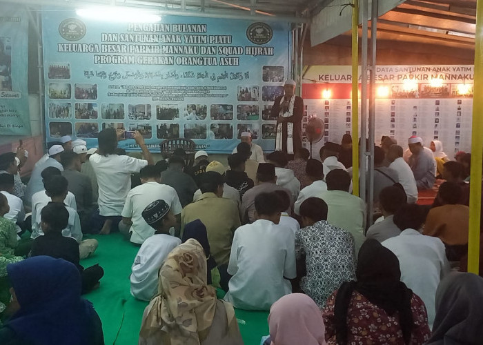 Keluarga Besar Parkir Mannaku Kota Tasikmalaya dan Squad Hijrah Adakan Pengajian serta Santunan Rutin