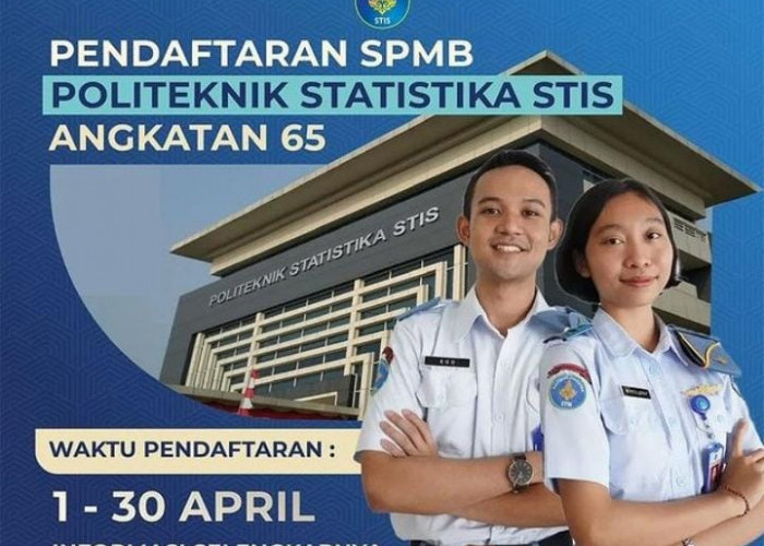 Pendaftaran SPMB Politeknik Statistika STIS 2023 Dibuka, Biaya Pendidikan Gratis Plus Dapat Uang Saku.