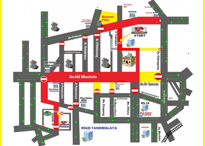 Besok Pagi Jalur HZ Mustofa Kota Tasikmalaya Ditutup Sementara, Ada Kirab Merah Putih se-Priangan Timur