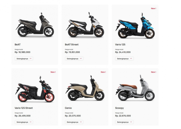 Update Daftar Harga Motor Baru Honda 2026, Mulai BeAT Rp18 Jutaan hingga Gold Wing Miliaran