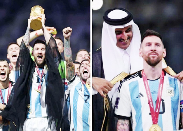 Ini Makna Jubah Lionel Messi Pemberian Emir Qatar Saat Menerima Gelar Juara Piala Dunia