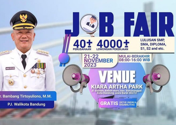 Asyik Disnaker Kota Bandung Adakan Acara Job Fair 2023, Lokasinya di Kiara Artha Park, Ini Link Pendaftarannya