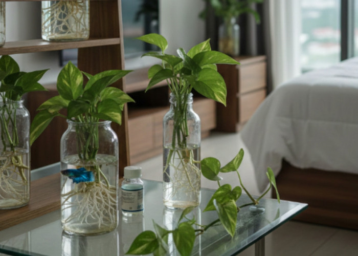 Praktis! Begini Cara Merawat Tanaman Hias Pembersih Udara di Media Air, Rumah Makin Sehat dan Estetis
