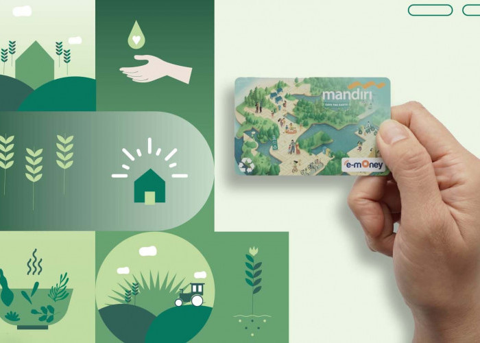 Redam Jejak Karbon, Bank Mandiri Terbitkan Kartu Debit dan E-money Plastik Daur Ulang Pertama di Indonesia